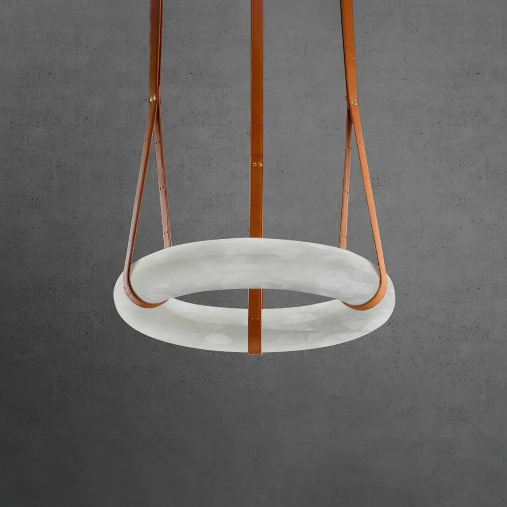 Modern Round Alabaster Chandelier for Living Room/Bedroom