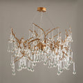 Palwa Branch Brass Crystal Chandelier