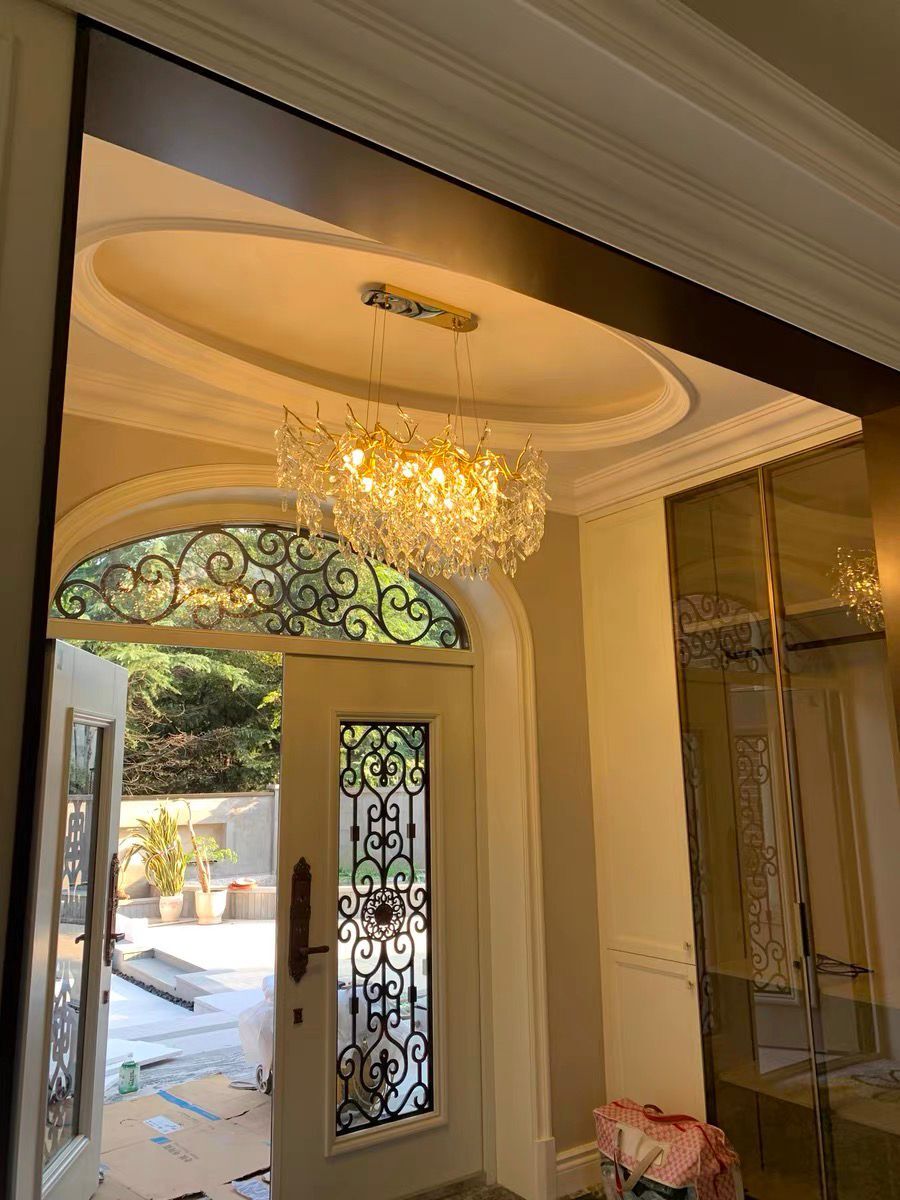 French Branch Elegant Crystal Leaves Chandelier - Riviko
