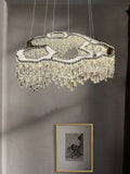 Irregular Round/Oval Crystal Chandelier Modern Luxury