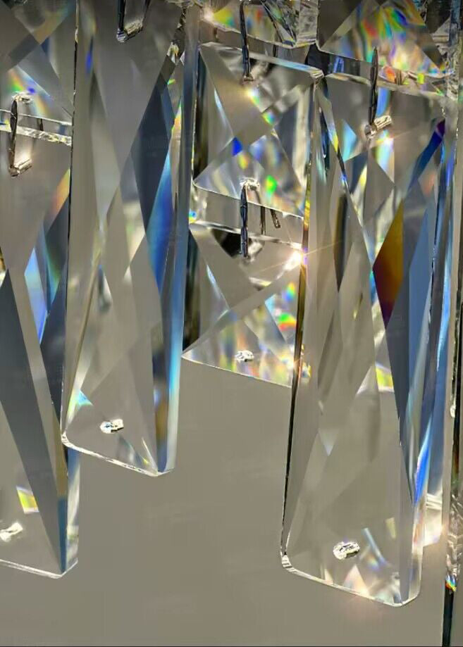 Irregular Round/Oval Crystal Chandelier Modern Luxury