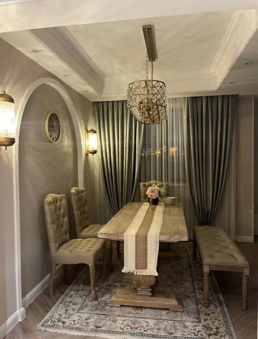 Post-modern Raindrop Crystal Chandelier Rectangle/Round Light Fixture for Living Room/Dining Table