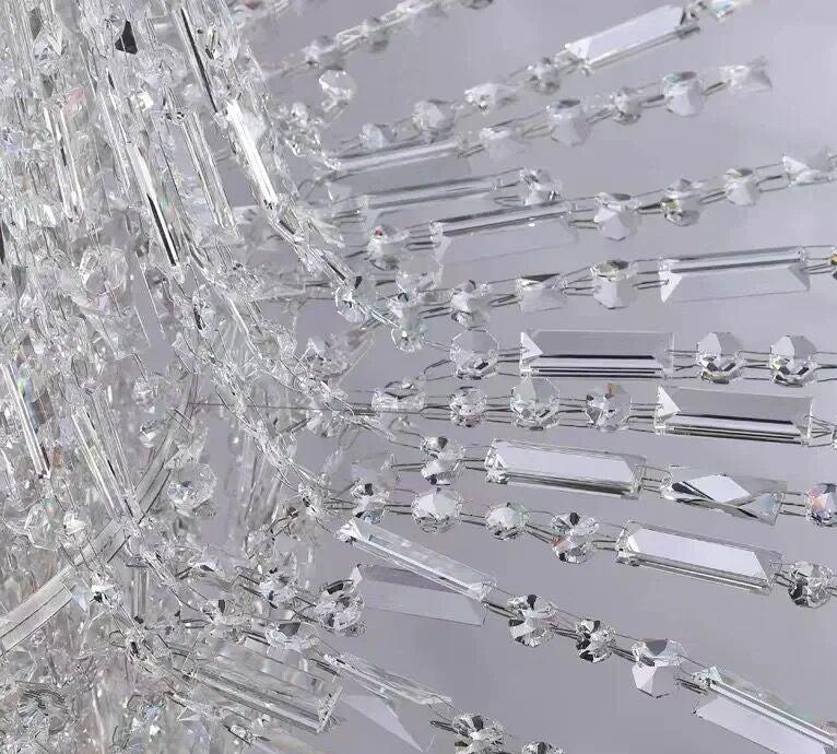Riviko Grand Cascade Columnar Crystal Chandelier - Background Shot
