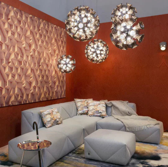 Extra Large Artistic Globe Morning glory Chandelier Modern Designer Chalice Suspension Pendant Light for Dining Room/Coffee Table