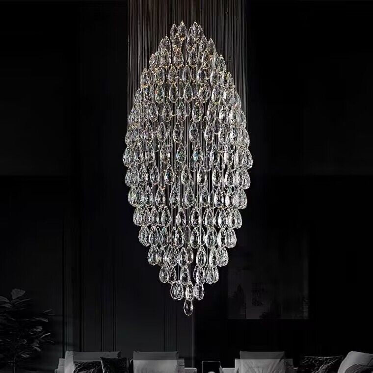 Extra Large Modern Ball Ceiling Crystal Chandelier for Staircase/Big-foyer,hallway,entryway