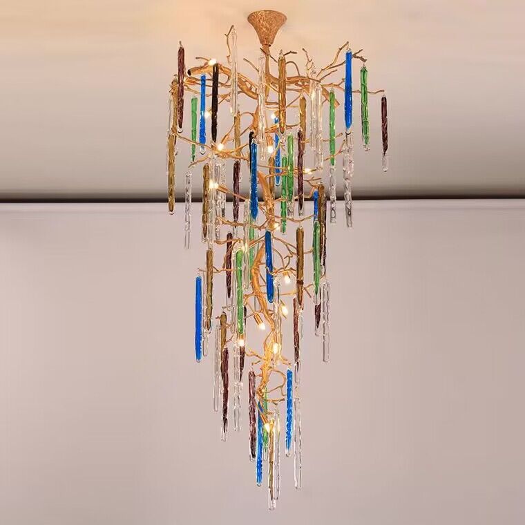 Riviko Verdant Canopy Brass Branch Chandelier - formal American dining room