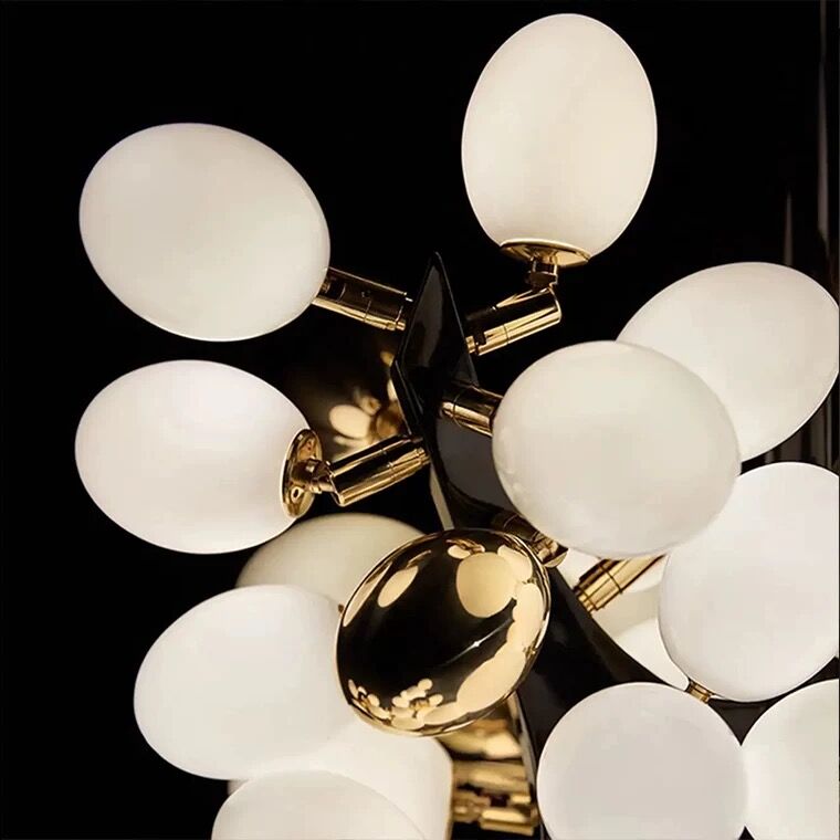 Light Luxury Nordic Creative Art Designer Pure White Grape Chandelier for Living/Dining Room Chandeliers Riviko