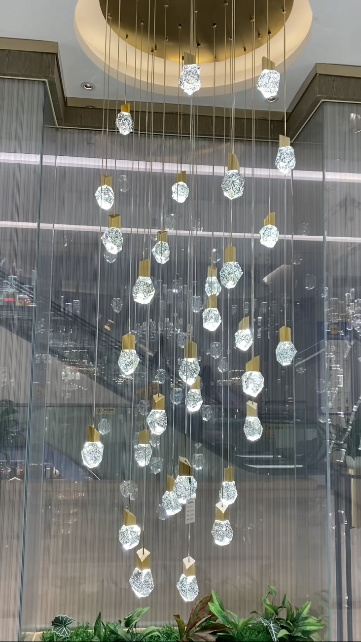 Riviko Grand Lumina Modern K9 Crystal Chandelier - grand American estate foyer