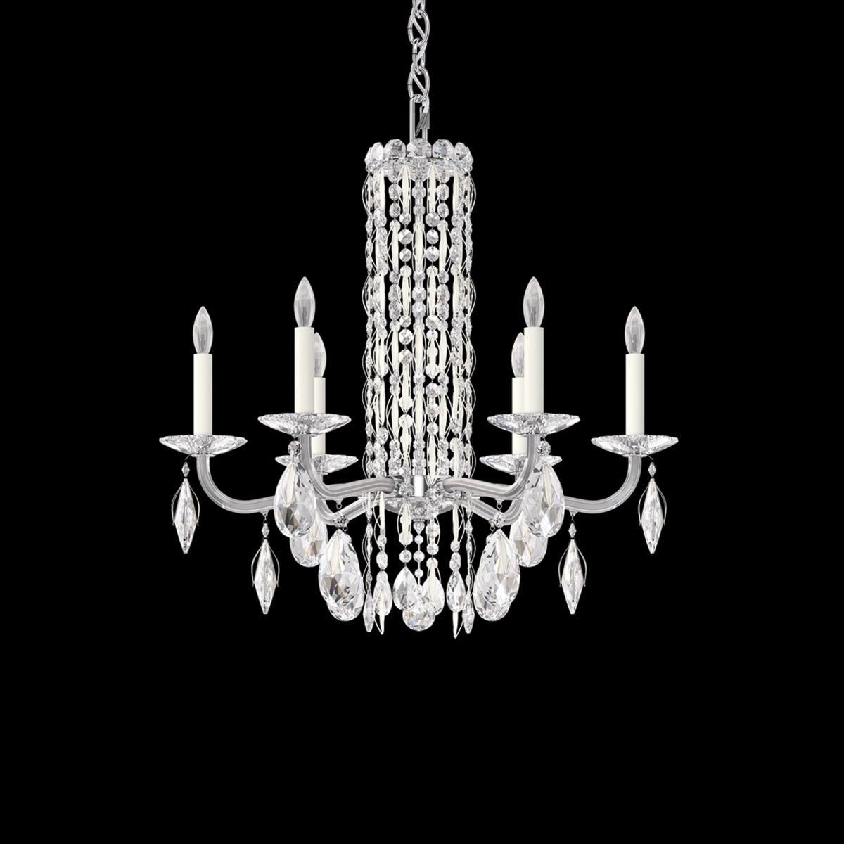 Riviko Radiant Cascade 6-Light Crystal Chandelier - Background Shot
