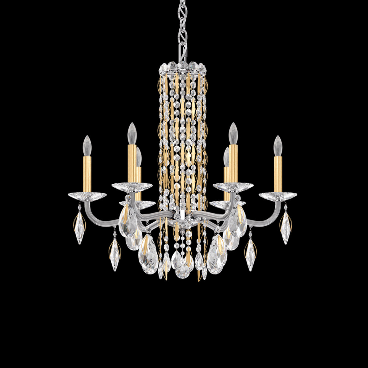 Riviko Radiant Cascade 6-Light Crystal Chandelier - Background Shot