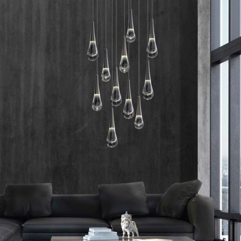 Soltaire Raindrop LED Square Chandelier