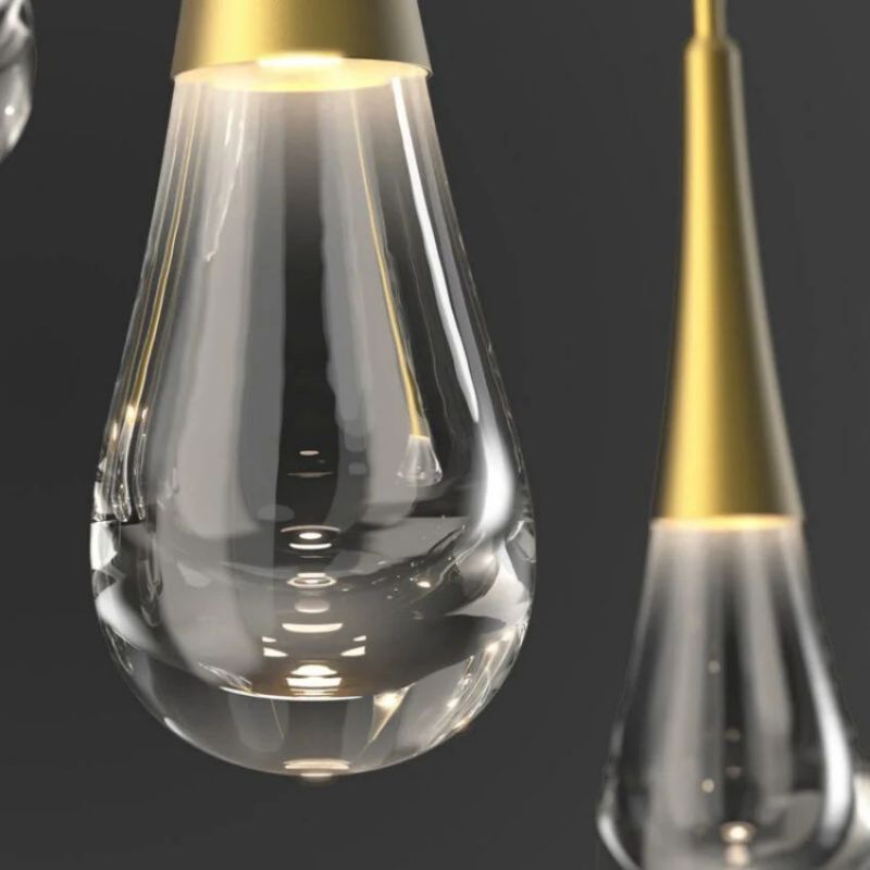 Soltaire Raindrop Glass Linear Chandelier