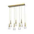 Soltaire Raindrop Glass Linear Chandelier
