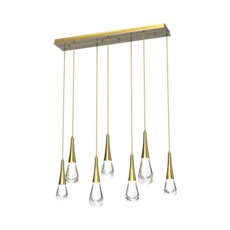 Soltaire Raindrop Glass Linear Chandelier