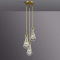 Soltaire Raindrop Round Chandelier 3-Light 8"