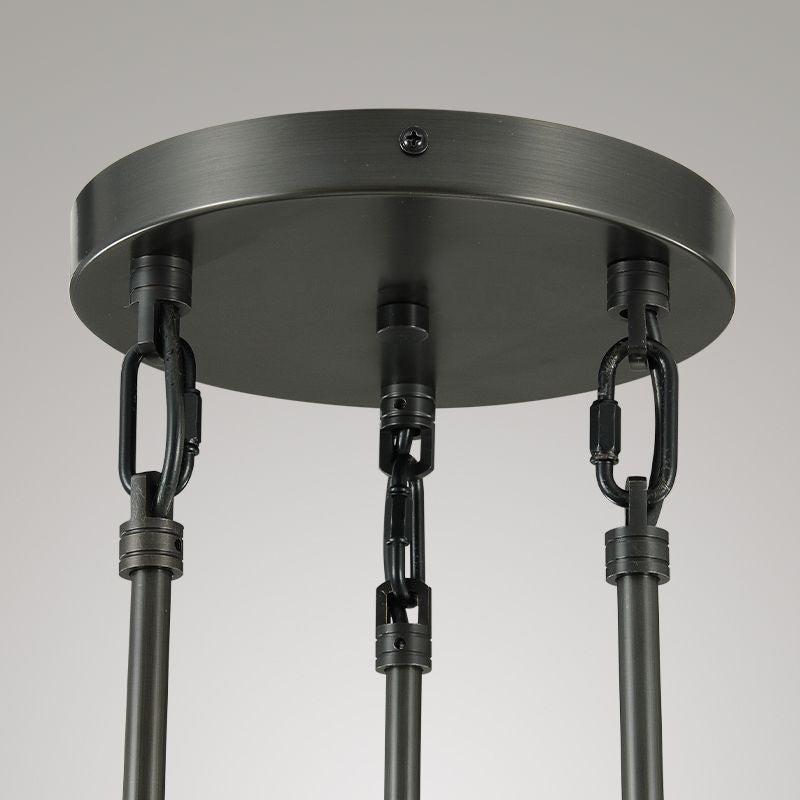 Soltaire Raindrop Round Chandelier 3-Light 8"