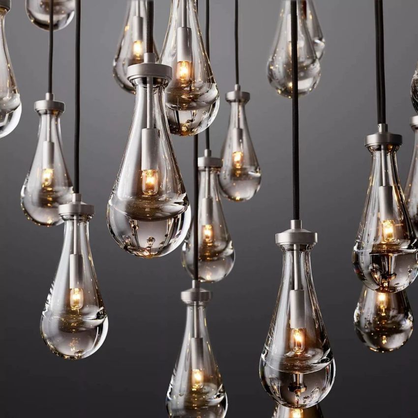 Soltaire Raindrops Round Chandelier 60"