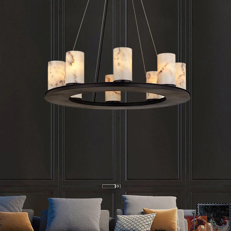 Alabaster Chandelier for Dining Table - Riviko