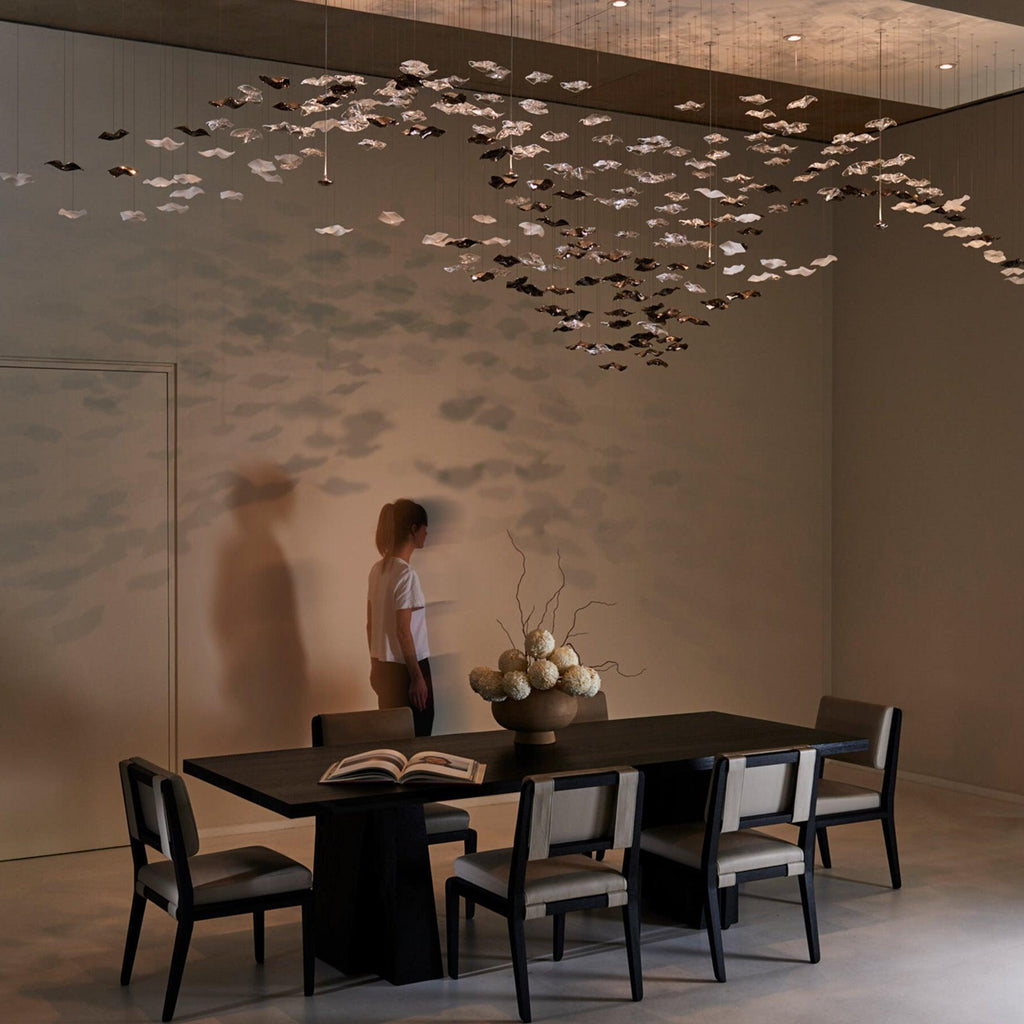 Galaxy Tidal Art Glass Crystal Spiral Chandelier