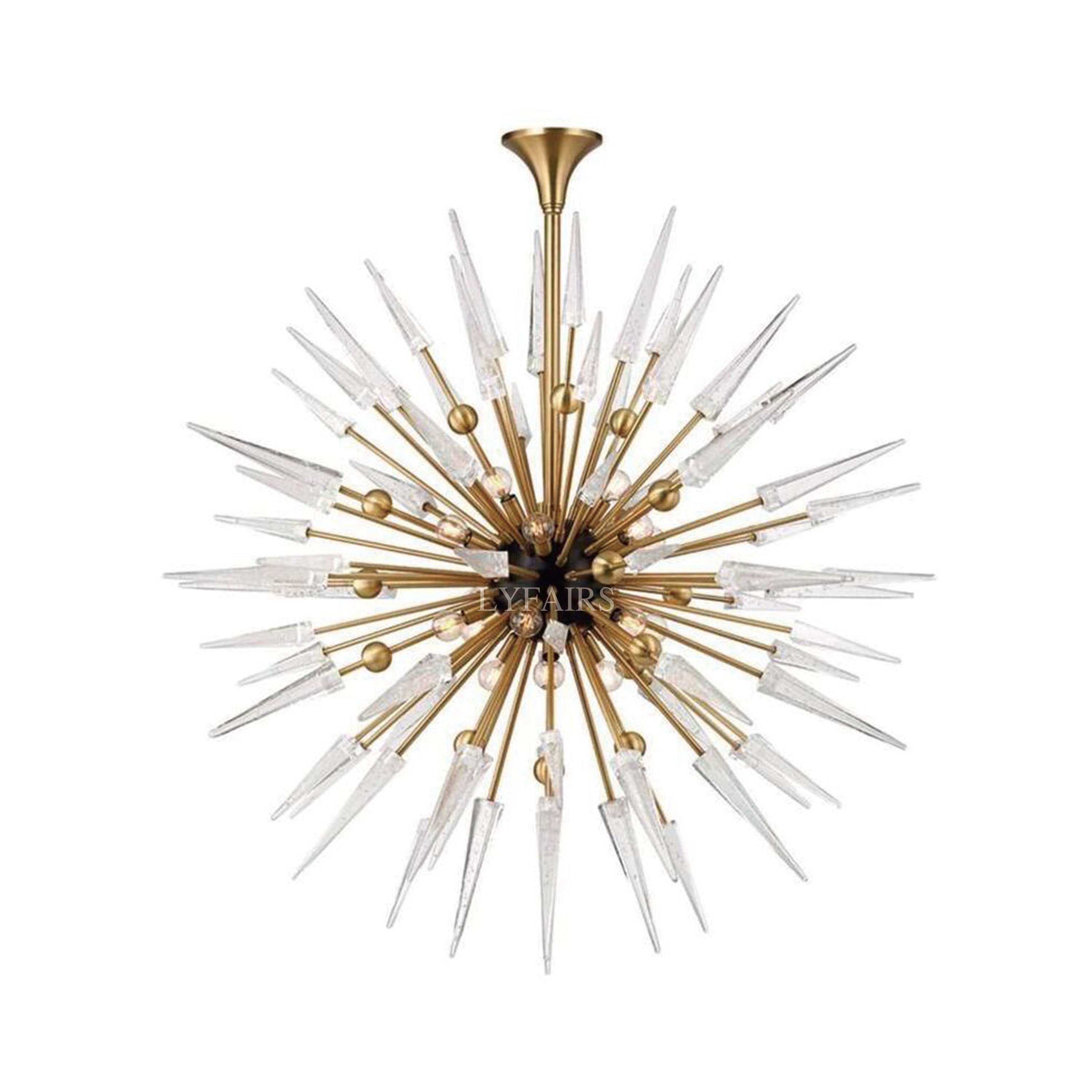Modern Sputnik Sphere Crystal Chandelier for Low-ceiling