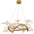Riviko Swallow Glass Tree Branch Round Chandelier - Background Shot