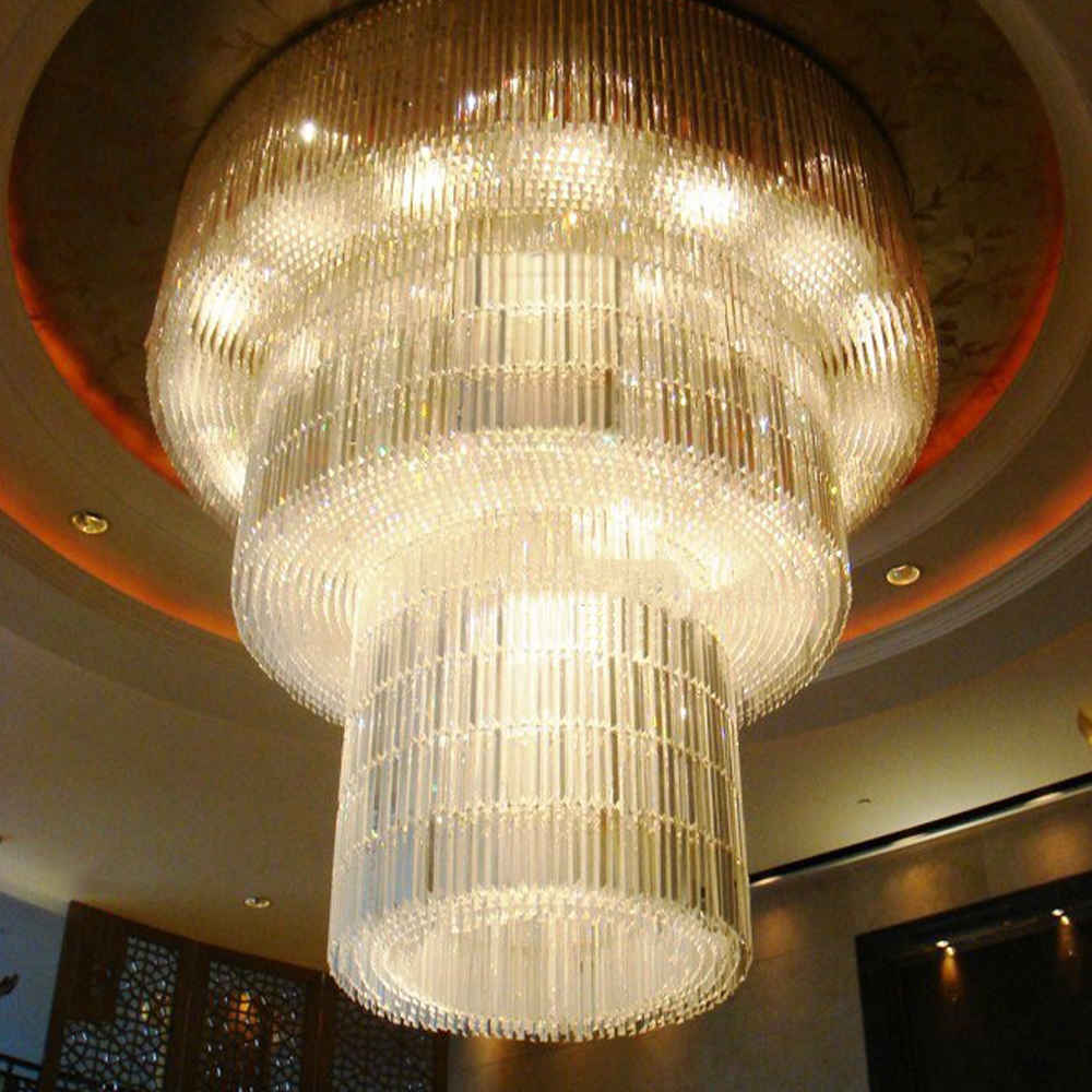 Three layers large lobby chandelier