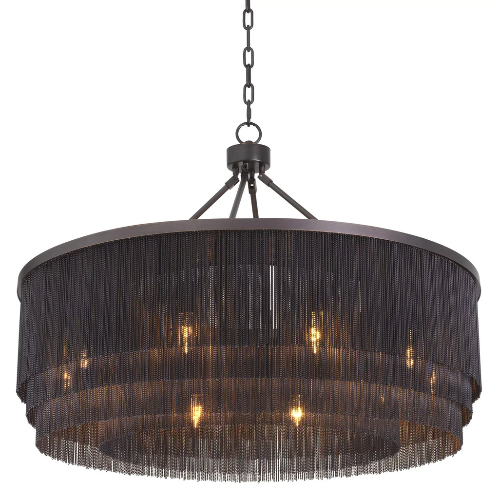 Tissot L (Brass/Bronze) Tassel Modern Chandelier - Riviko