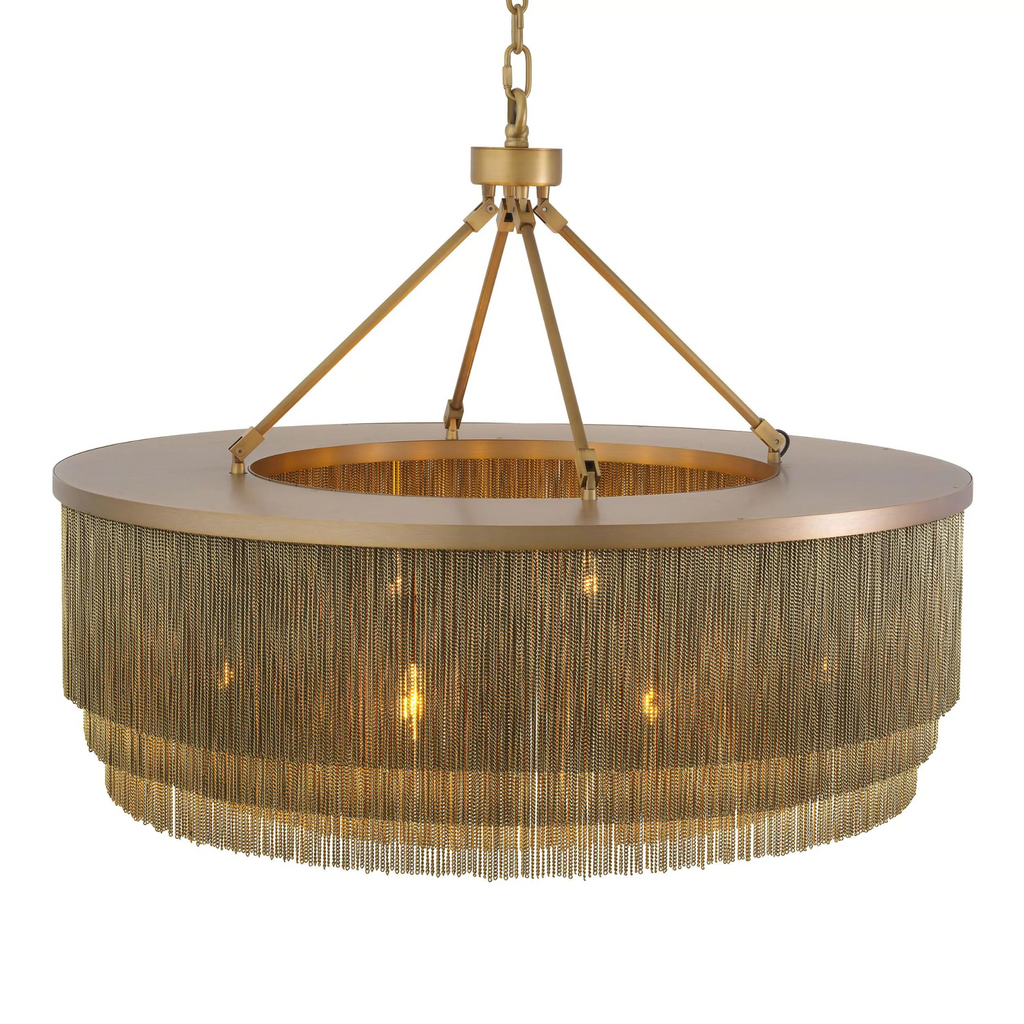 Tissot L (Brass/Bronze) Tassel Modern Chandelier - Riviko