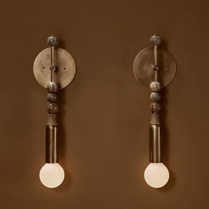 Riviko Persepolis Relic Marble Wall Sconce - Background Shot