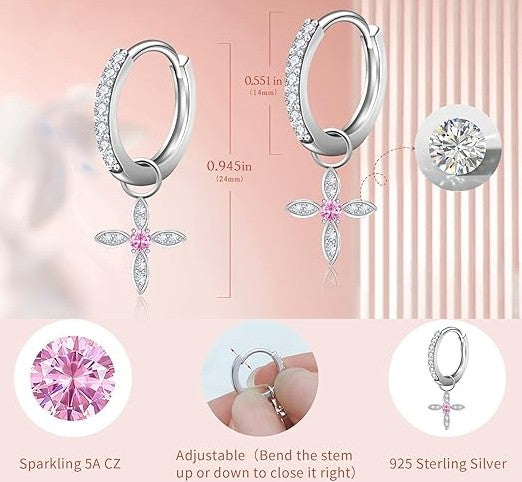 925 Sterling Silver Plated Hoop Earrings