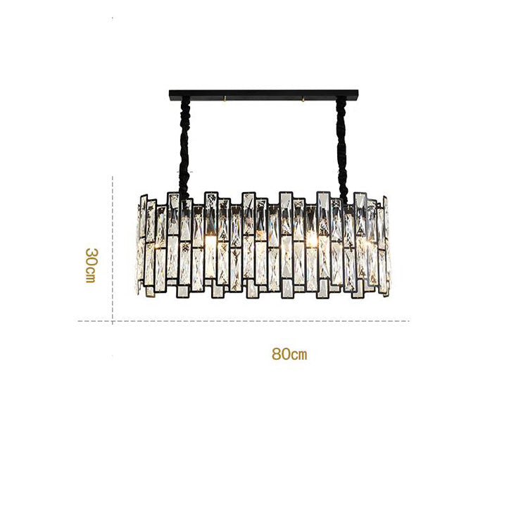 Riviko Radiant Italian Crystal Linear Chandelier - Background Shot