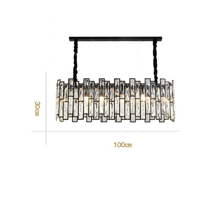 Riviko Radiant Italian Crystal Linear Chandelier - Background Shot