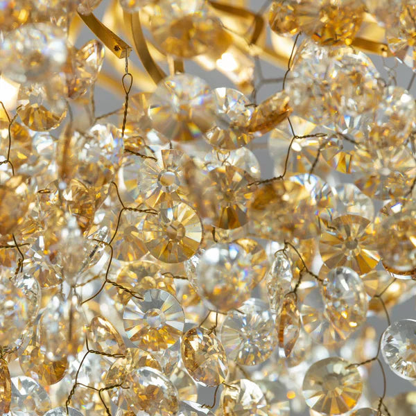 Riviko Gilded Bloom Branch Crystal Chandelier - Background Shot