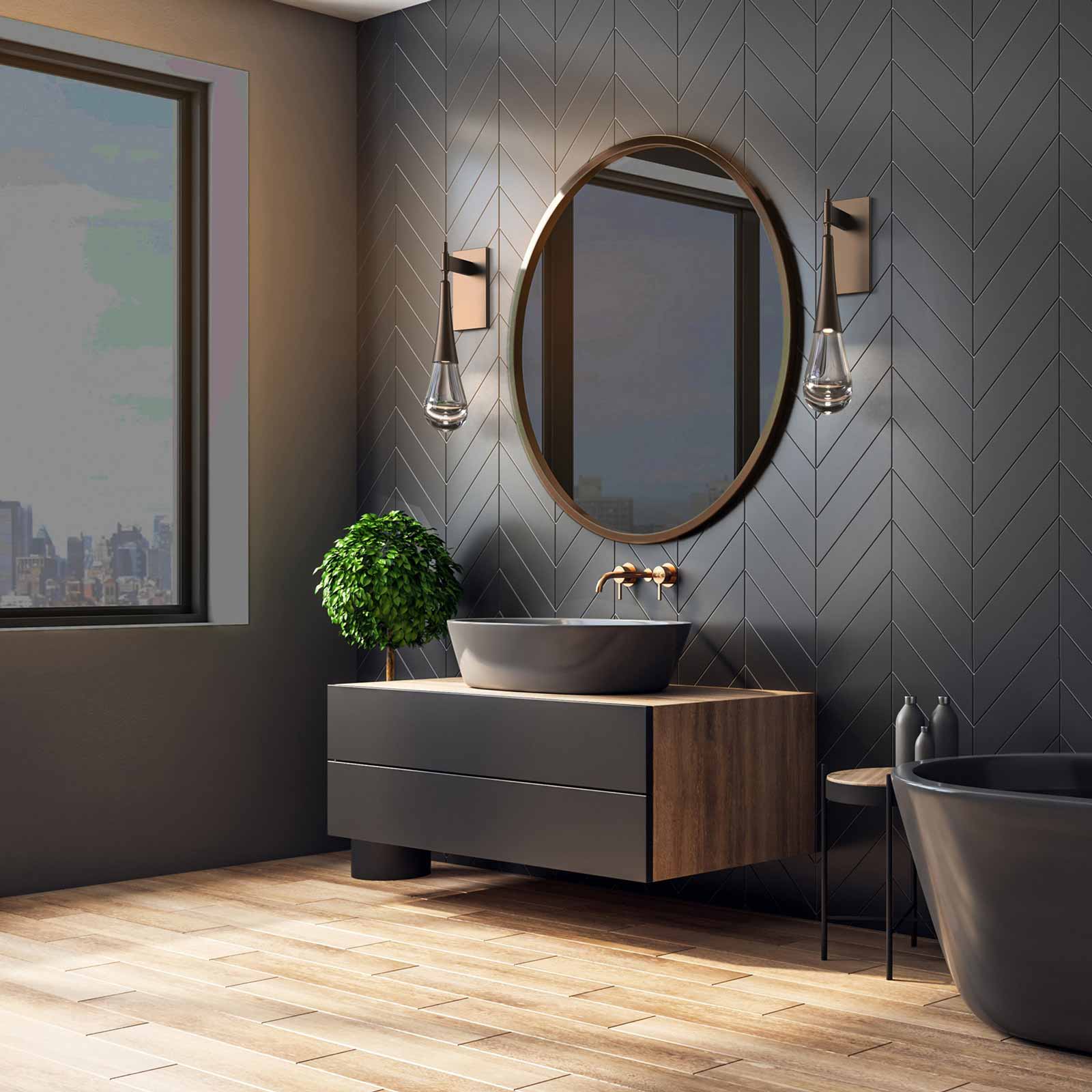 Soltaire Water Drop LED Wall Sconce