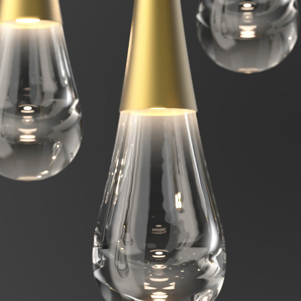 Soltaire Raindrop Rectangle LED Chandelier