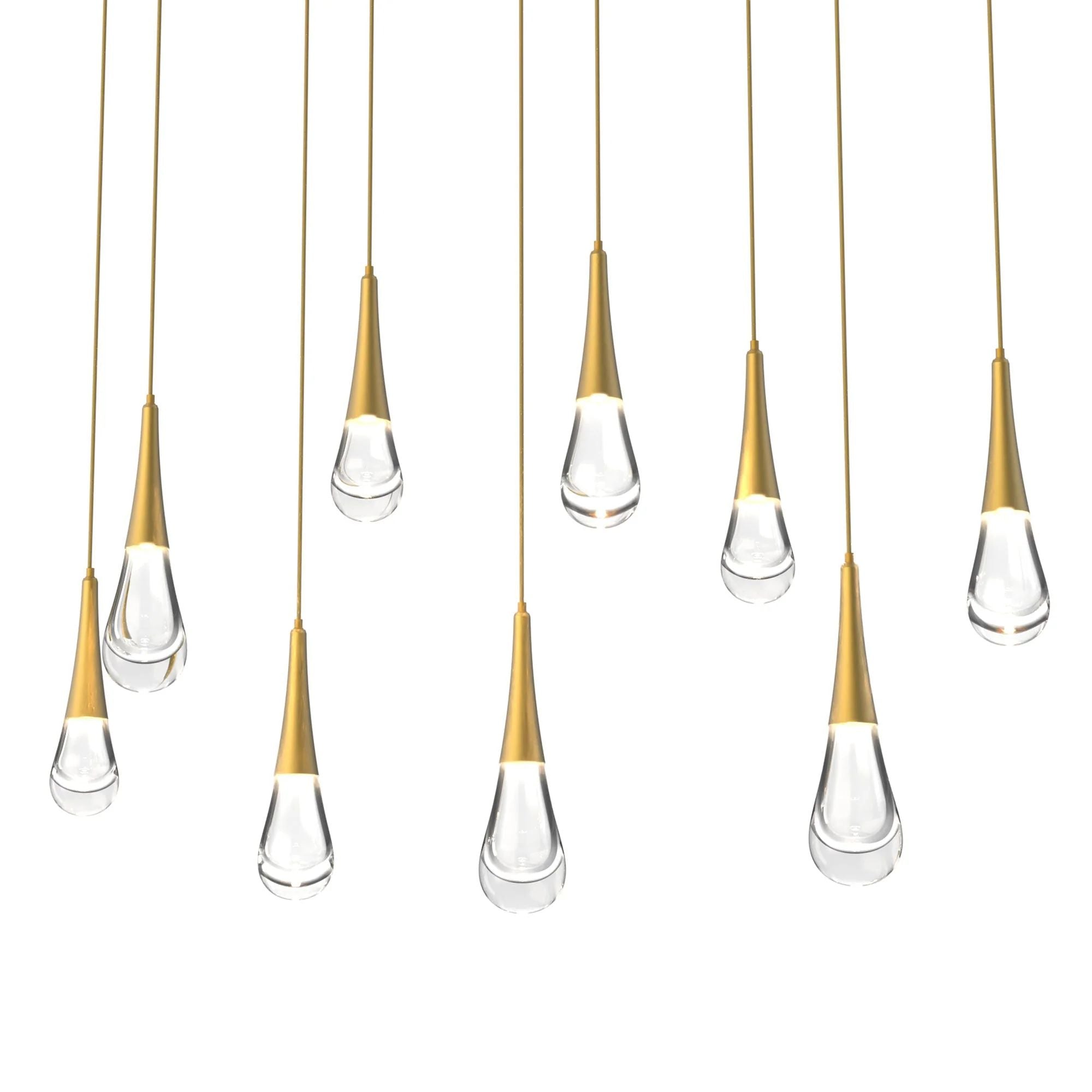 Soltaire Raindrop Rectangle LED Chandelier