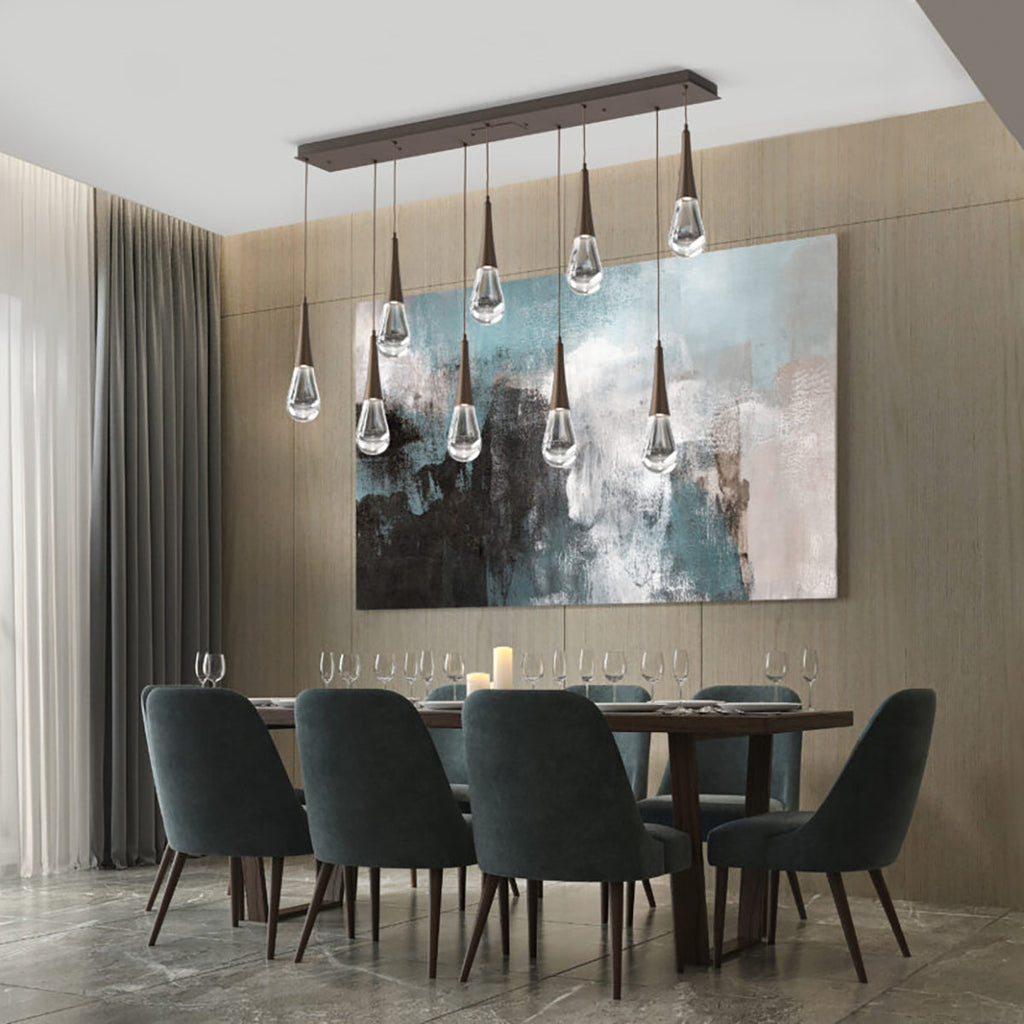 Soltaire Raindrop Rectangle LED Chandelier