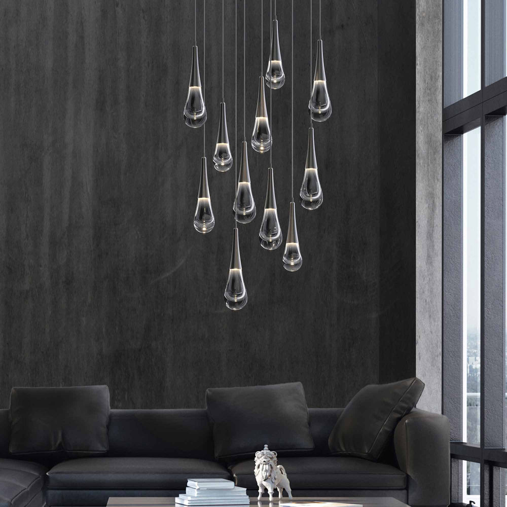 Soltaire Raindrop Round LED Chandelier