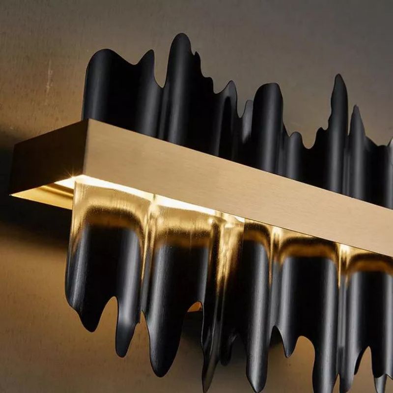 Riviko Sculptural Wave Modern Wall Sconce - Background Shot