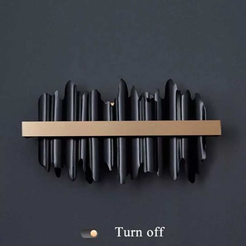 Riviko Sculptural Wave Modern Wall Sconce - Background Shot