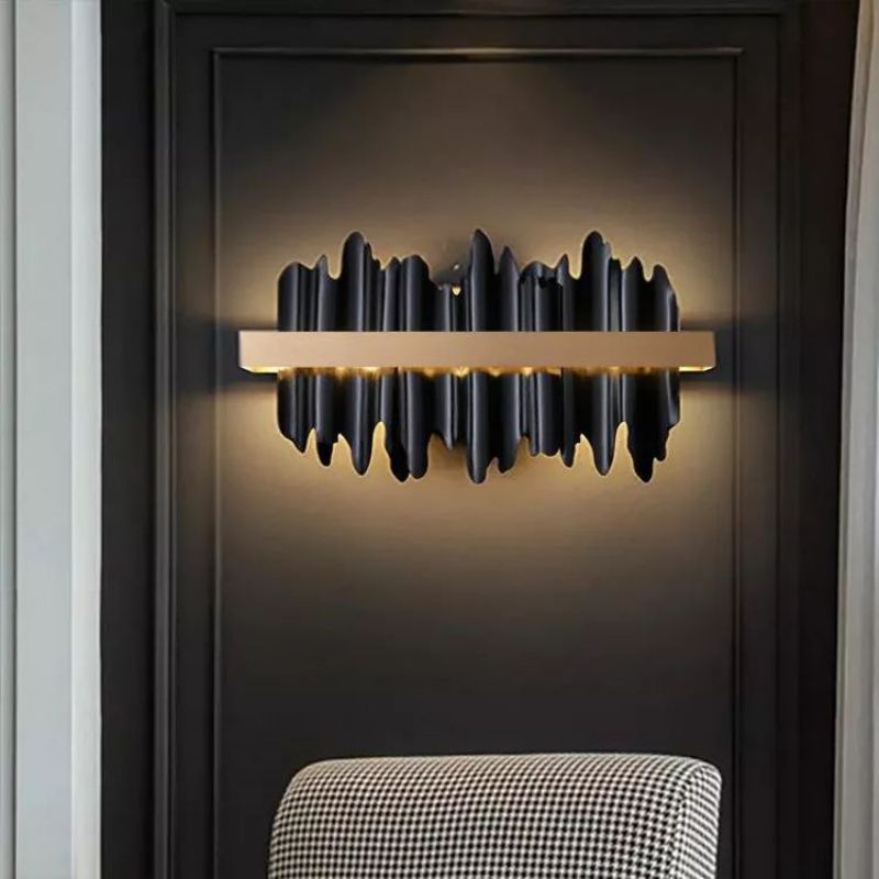 Riviko Sculptural Wave Modern Wall Sconce - sophisticated American hallway alcove