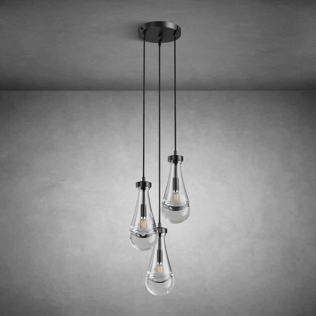 3-Light Raine-Shaped Circular Pendant Lamp