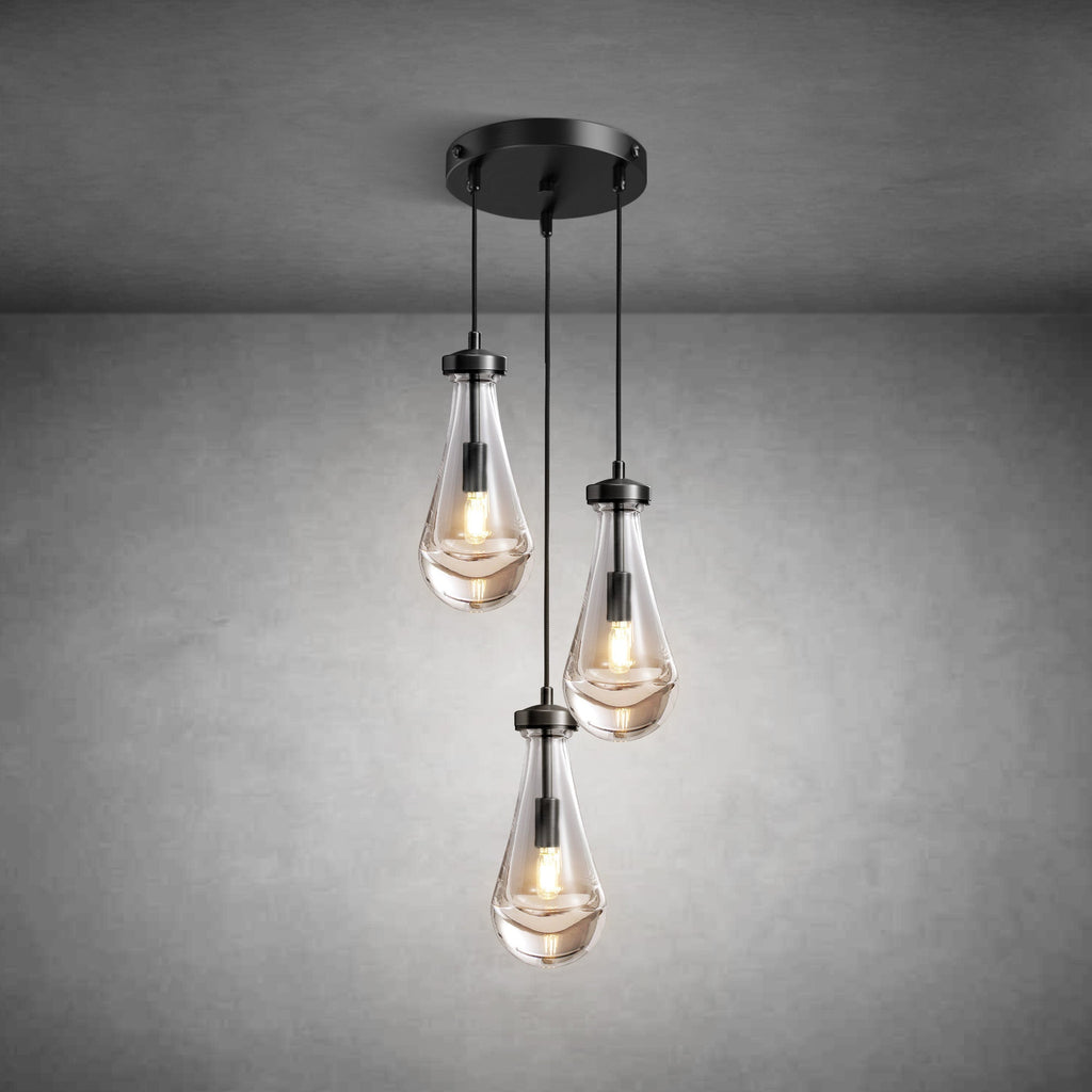 3-Light Raine-Shaped Circular Pendant Lamp