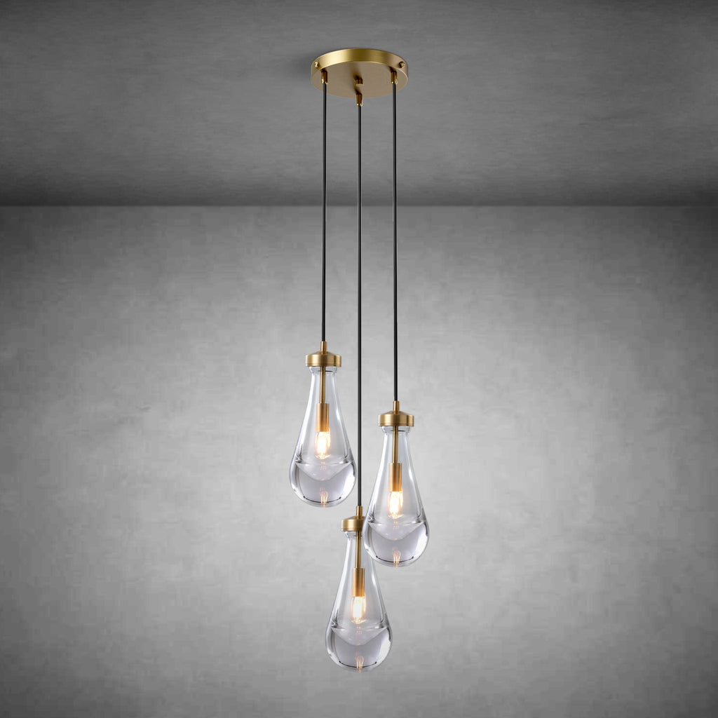 3-Light Raine-Shaped Circular Pendant Lamp