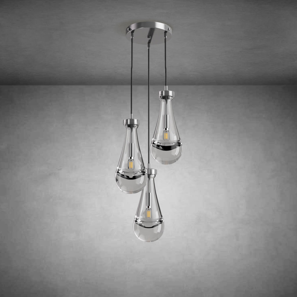 3-Light Raine-Shaped Circular Pendant Lamp