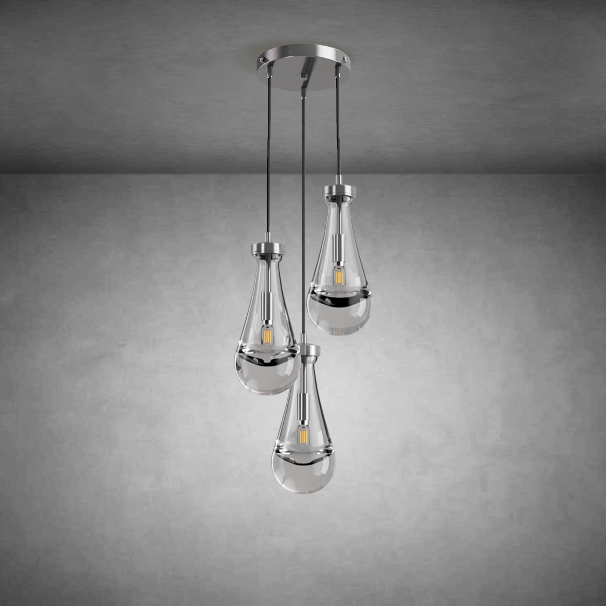 3-Light Raine-Shaped Circular Pendant Lamp