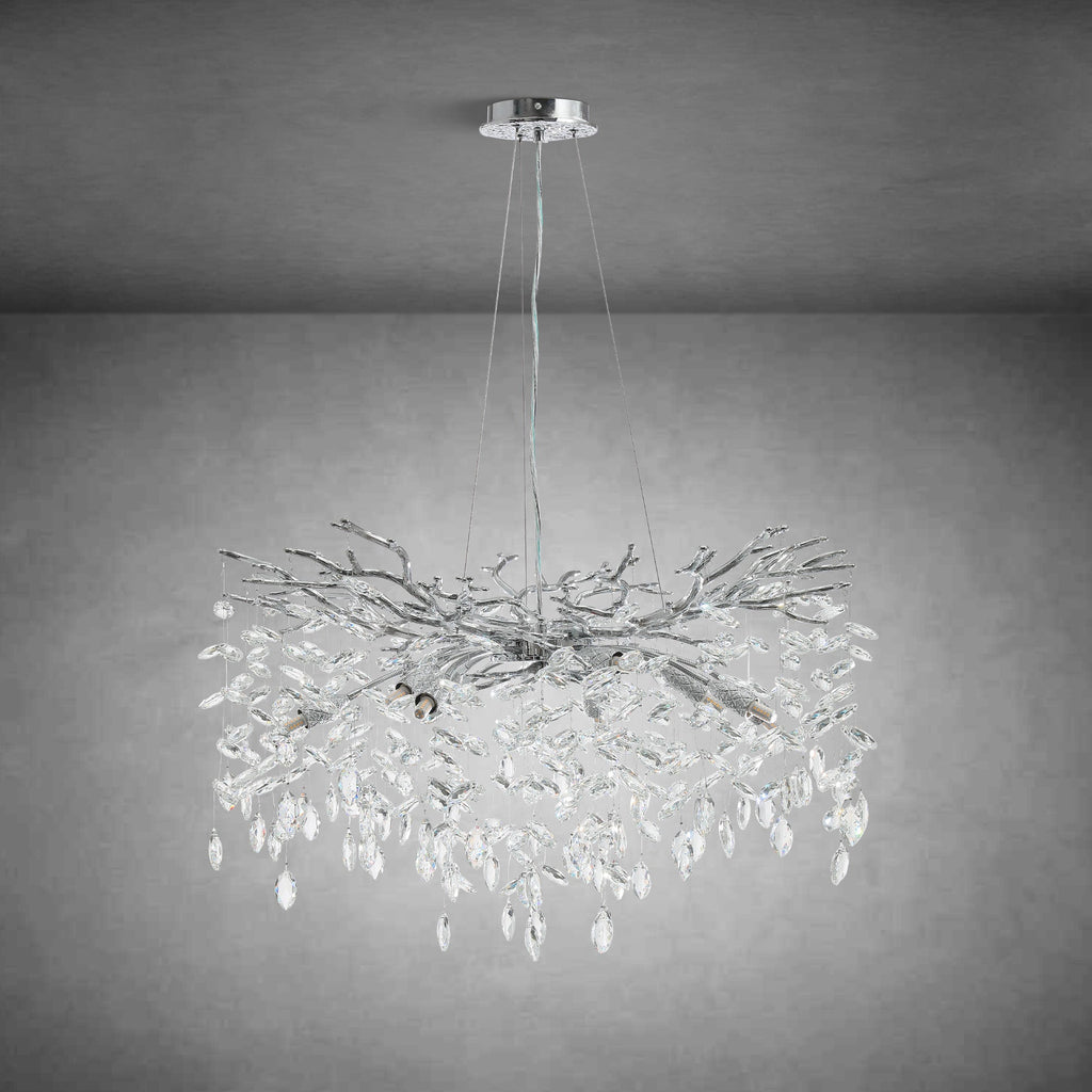 Modern Gold Tree Branch Crystal Chandelier