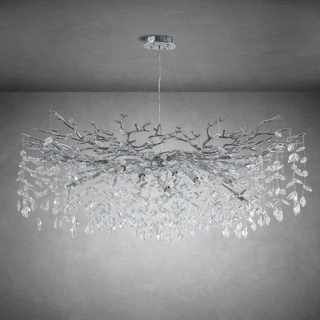 Modern Gold Tree Branch Crystal Chandelier