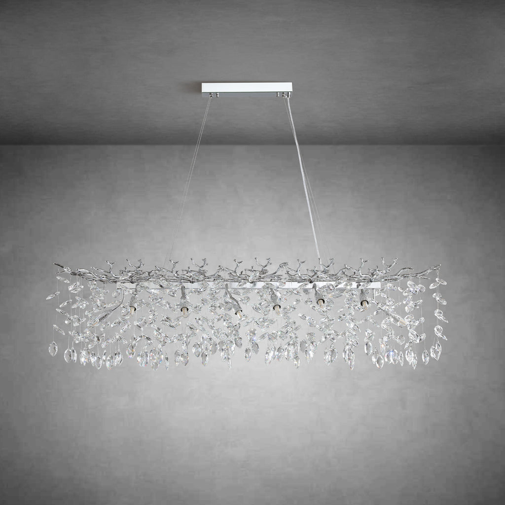 Modern Gold Tree Branch Crystal Chandelier