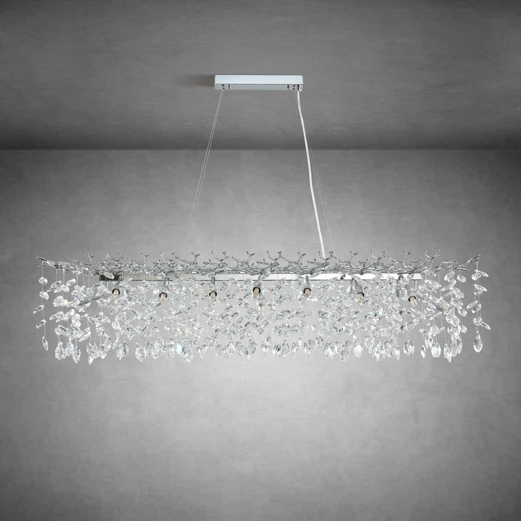 Modern Gold Tree Branch Crystal Chandelier